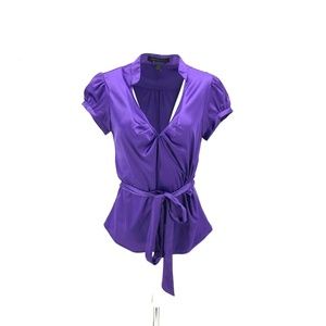 Express Design Studio Tie Waist Surplice Top Sz M